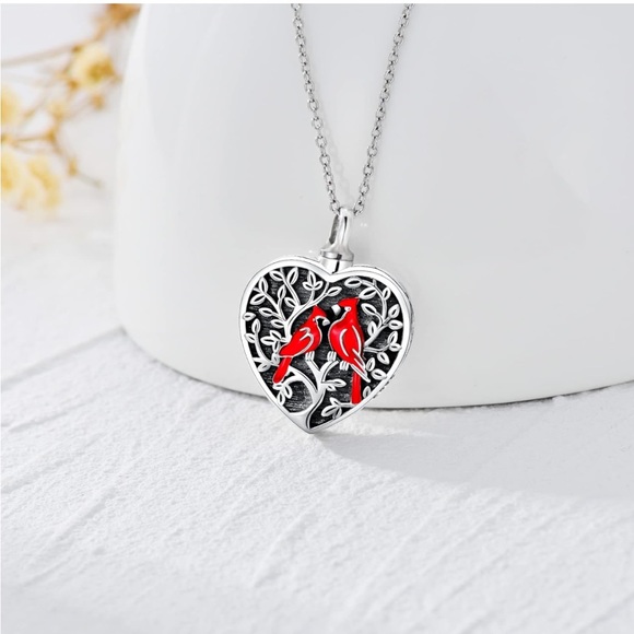 Angel Cardinal Ashes Necklace Messenger from Heaven Memorial Jewelry - Picture 4 of 16